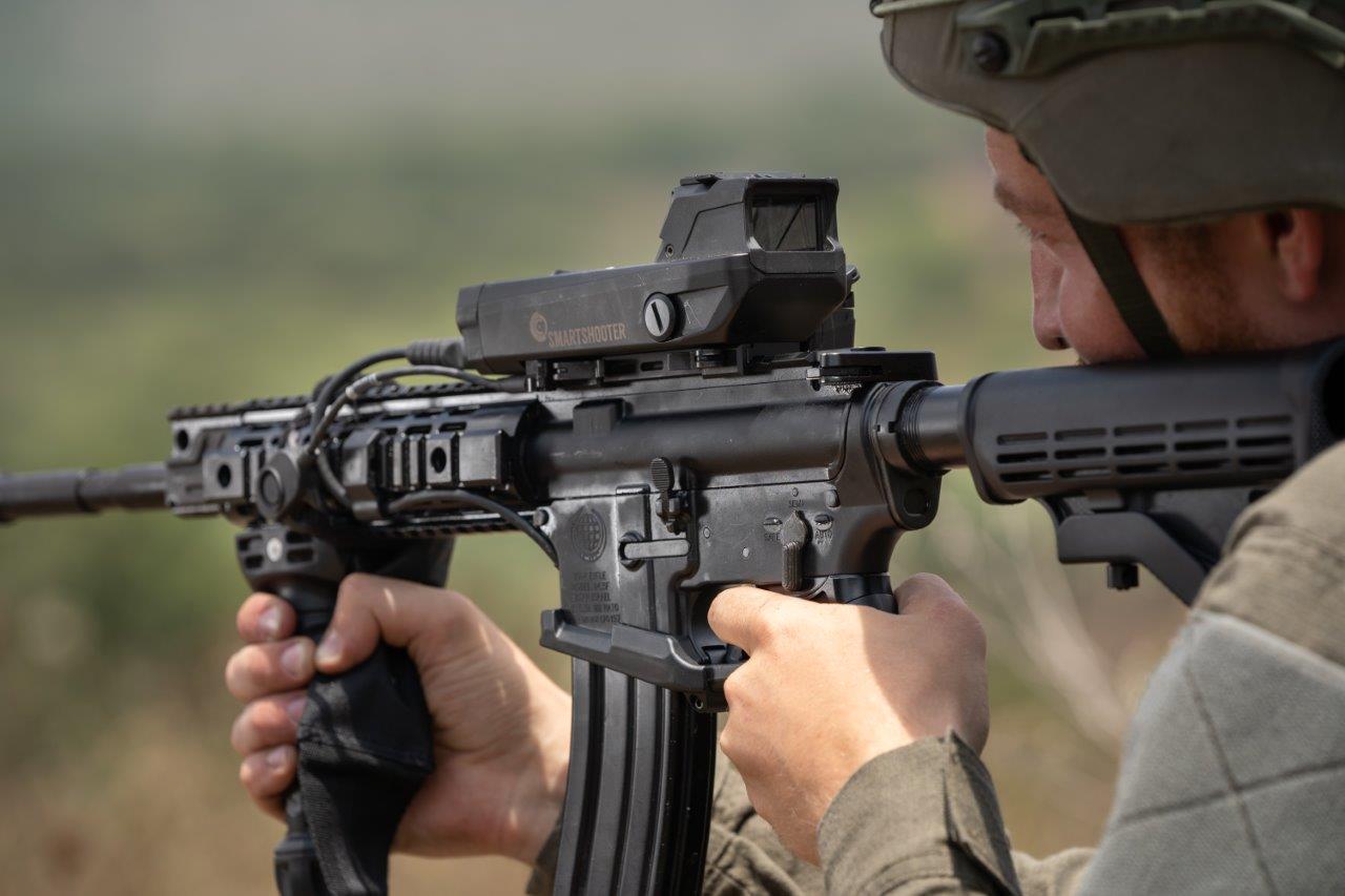 Soldier with SMASH 3000 in use