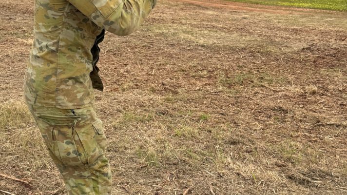 Australian soldier with Smart Shooter weapon sight