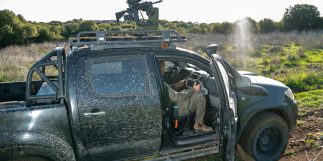 SMASH Hopper mounted on vehicle